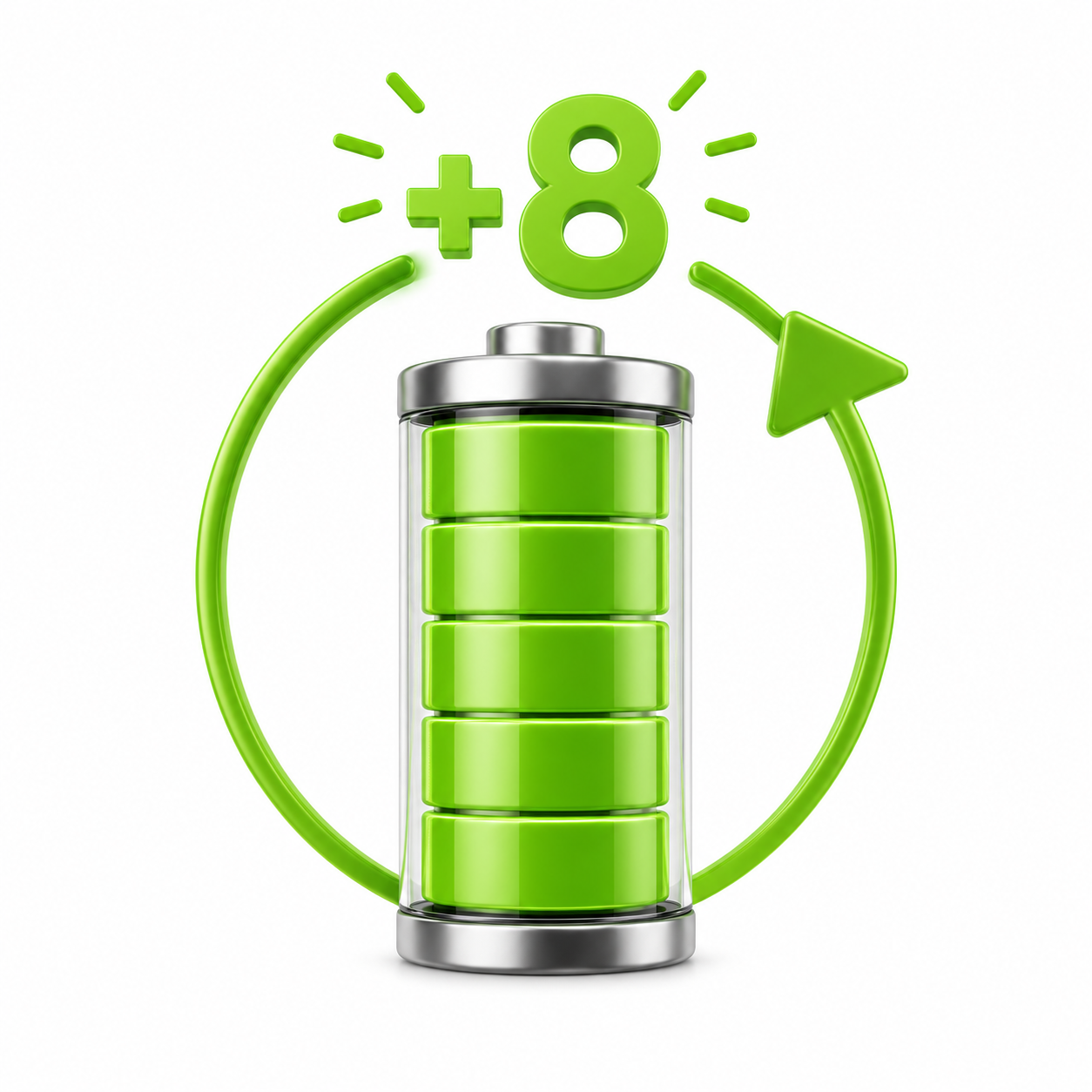 Extended 8H+ Battery